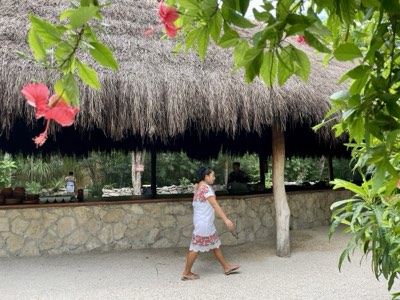 Traditional Maya lunch prepared by the local community