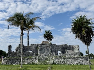 Ancient walls of the walled city of Tulum