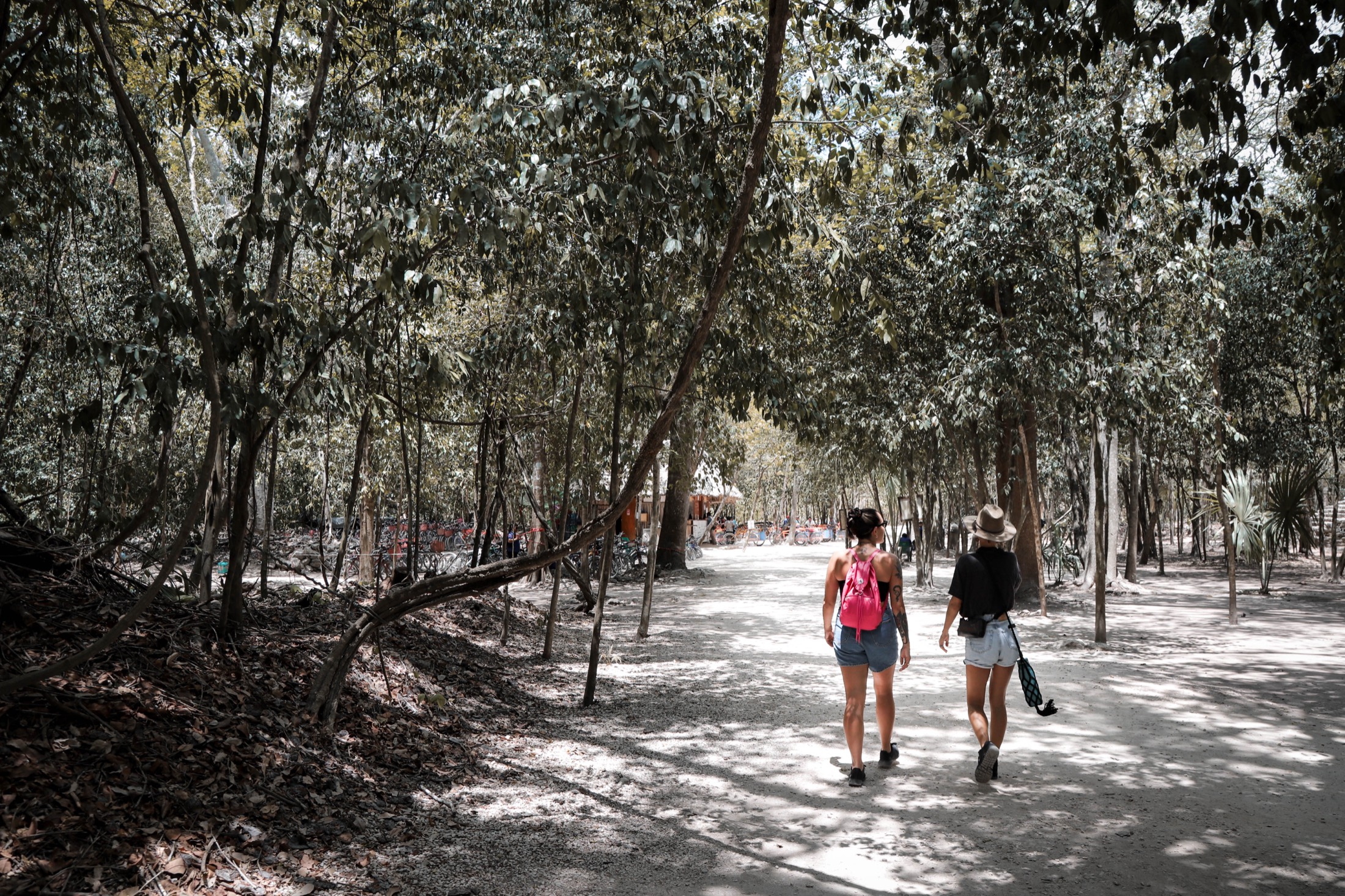 Kat with guests exploring the ancient city of Coba