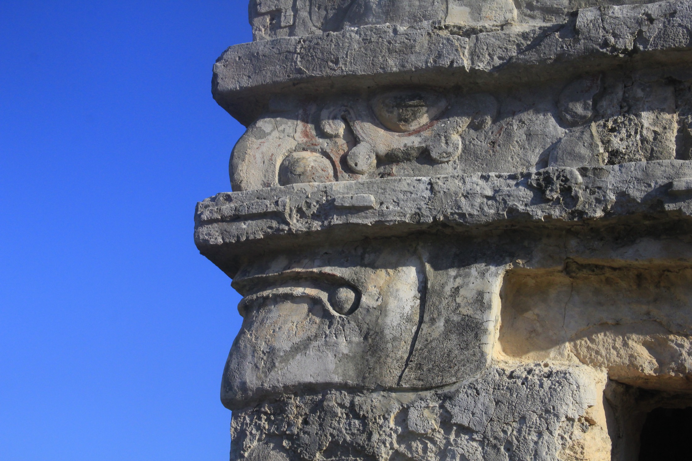 The Maya ruins of Tulum perched above the Caribbean Sea